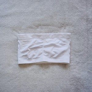 all white brand new Nan Ji Ren stretchy bandeau bra🏳